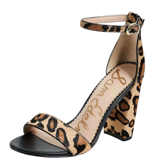 Sam Edelman Shoes - Sam Edelman Women's Odila Heeled Sandal Cheetah Cow Hair Size 8